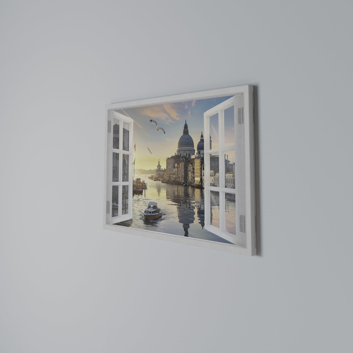 WINDOW TO VENICE Stampa su tela orizzontale