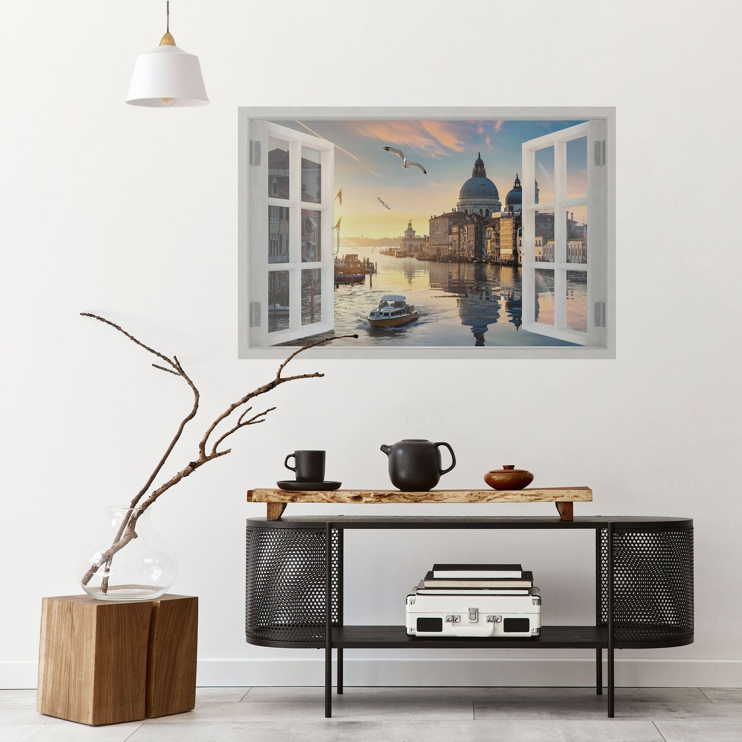 WINDOW TO VENICE Poster orizzontale staccabile e attaccabile
