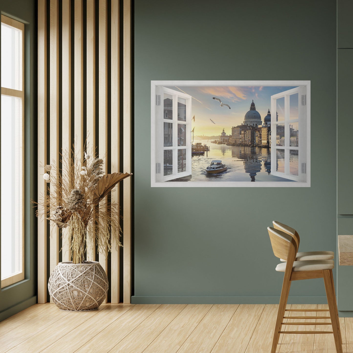 WINDOW TO VENICE Poster orizzontale staccabile e attaccabile