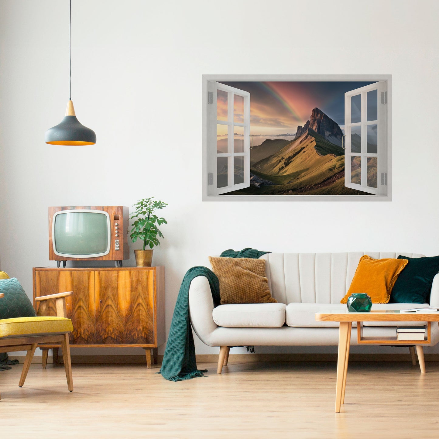 Poster orizzontale staccabile e attaccabile RAINBOW ESCAPE
