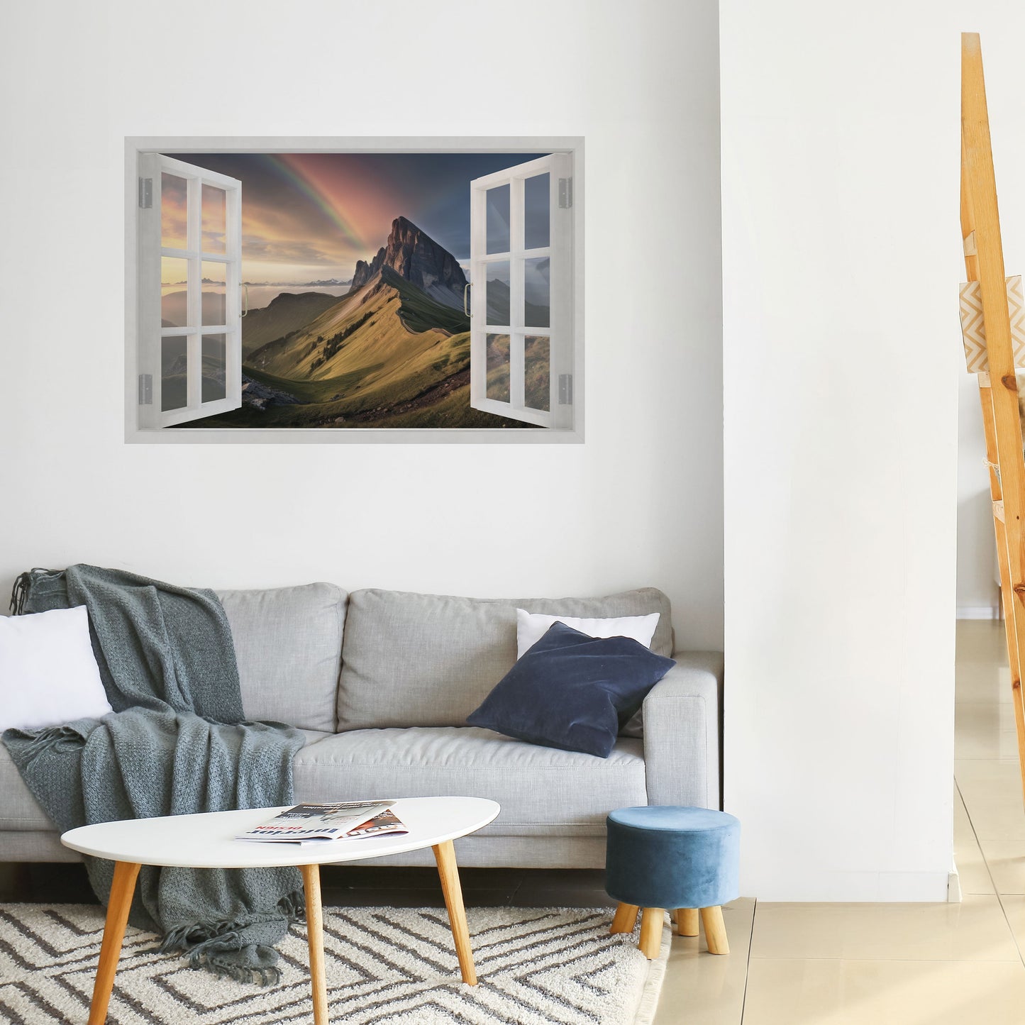 Poster orizzontale staccabile e attaccabile RAINBOW ESCAPE