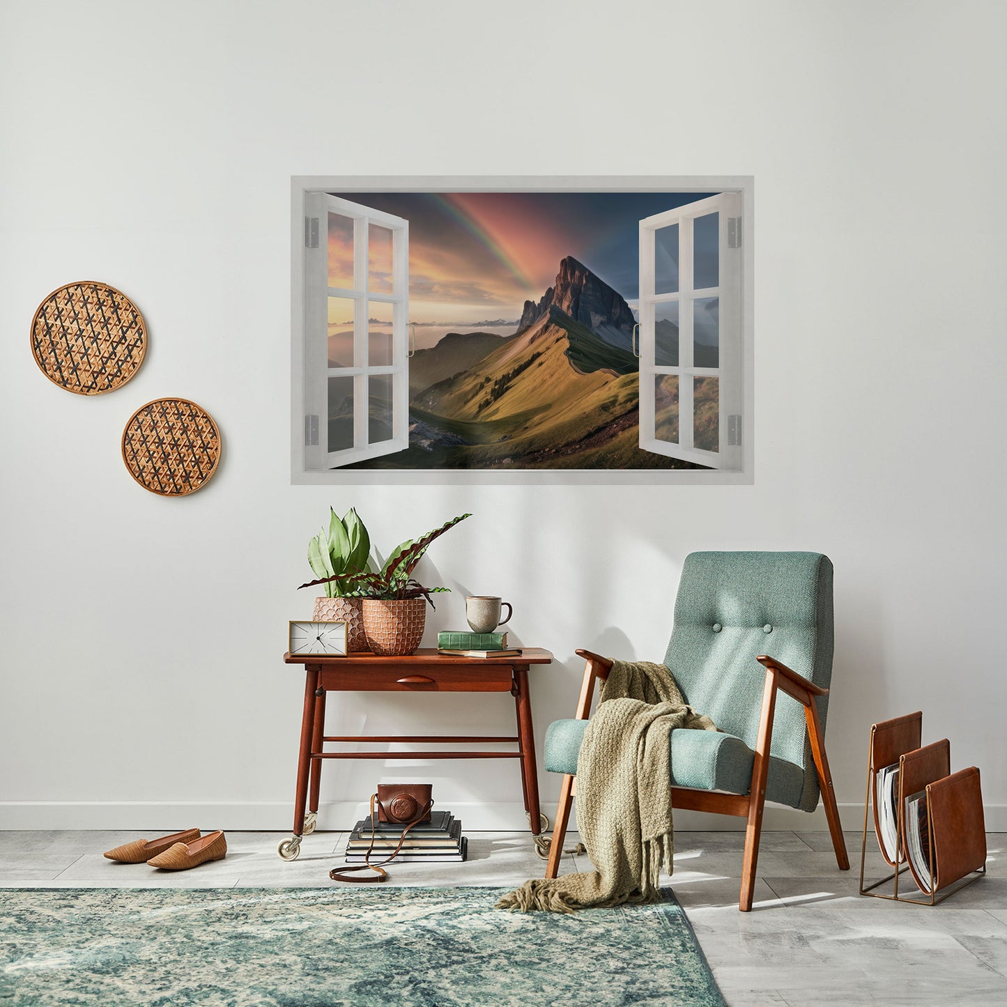 Poster orizzontale staccabile e attaccabile RAINBOW ESCAPE