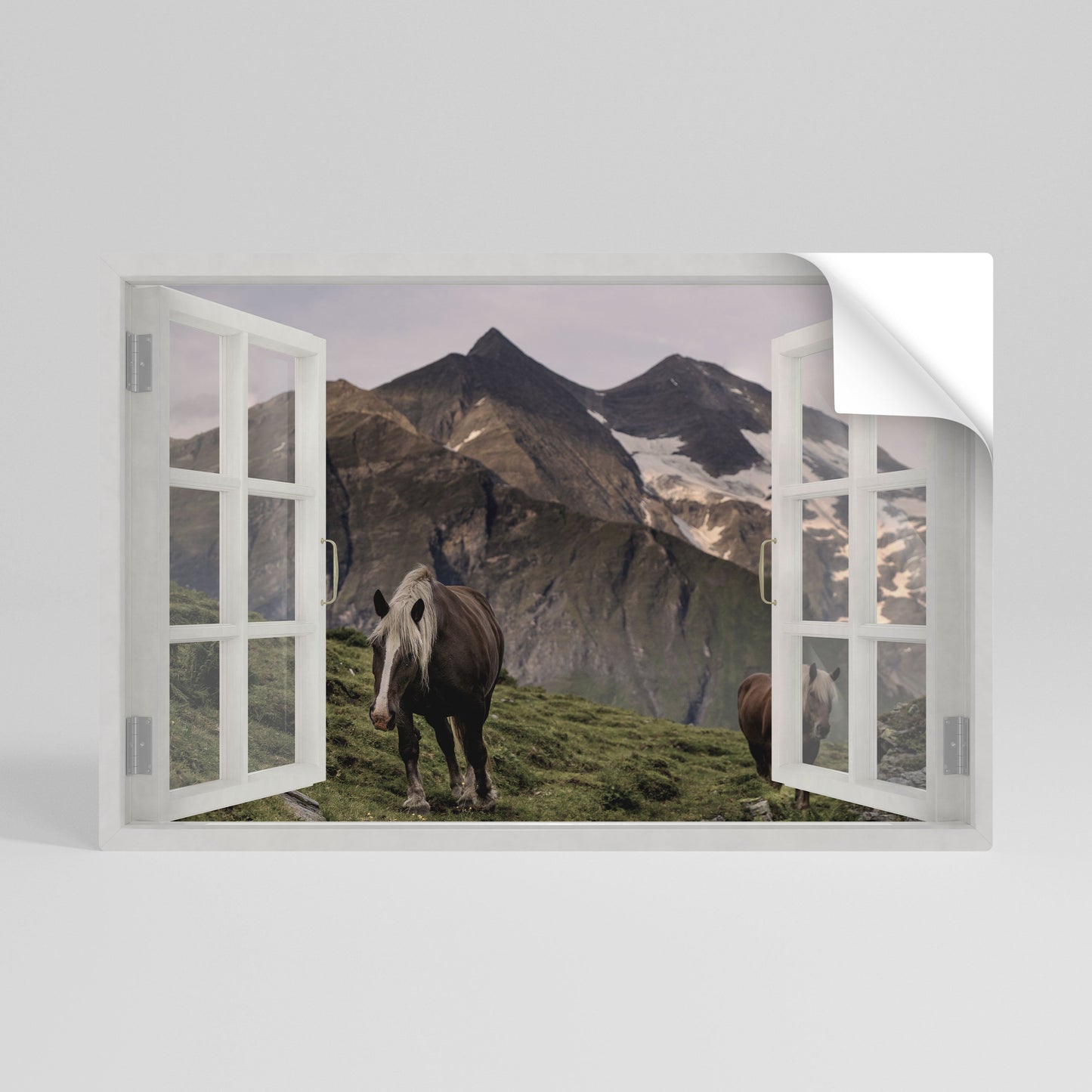ISPIRAZIONE CORNICE NATURALE Poster orizzontale staccabile e attaccabile