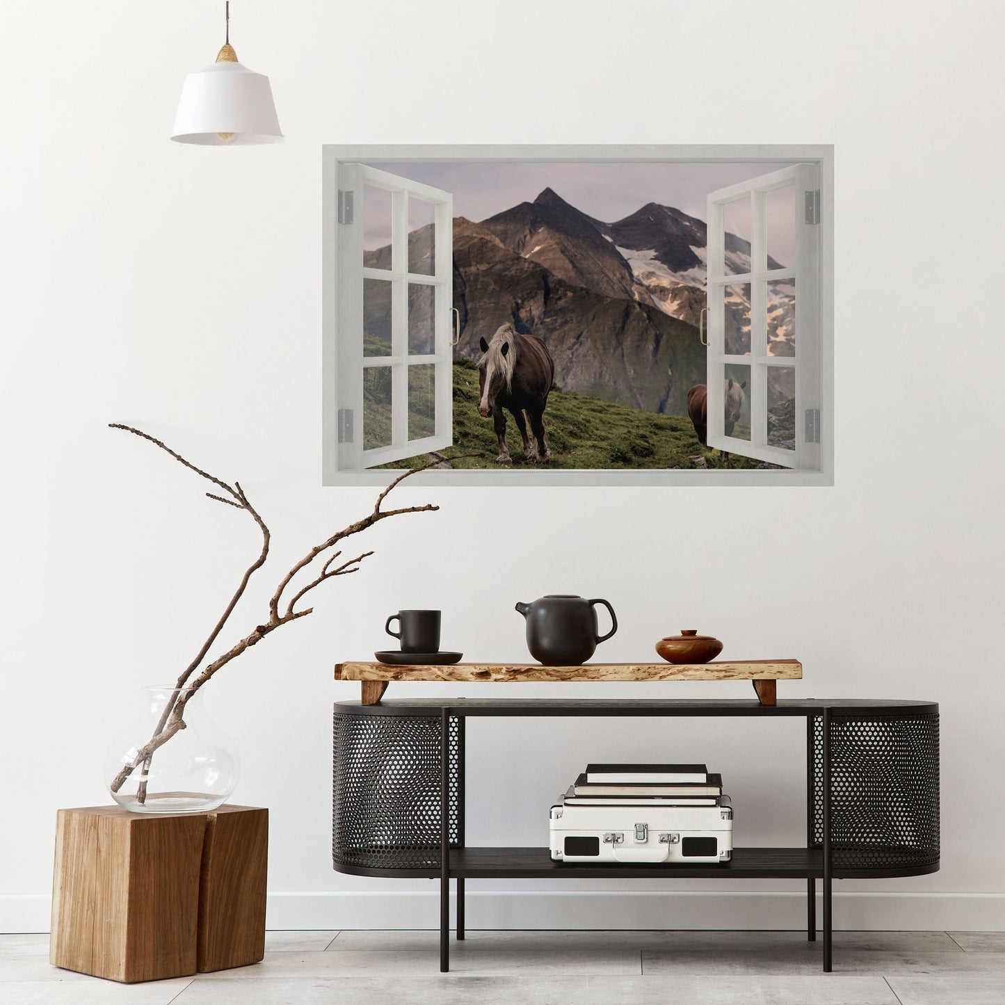 ISPIRAZIONE CORNICE NATURALE Poster orizzontale staccabile e attaccabile