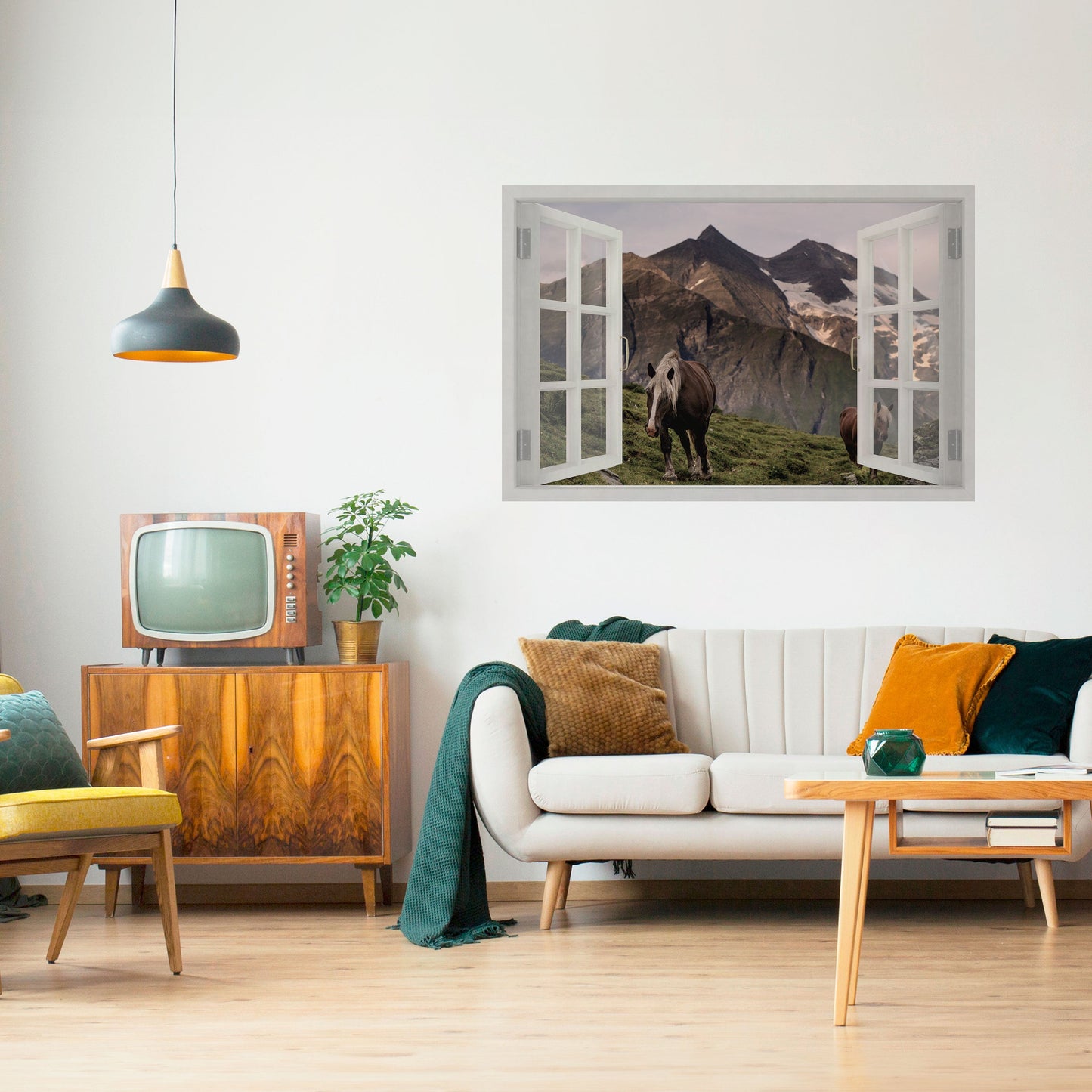 ISPIRAZIONE CORNICE NATURALE Poster orizzontale staccabile e attaccabile