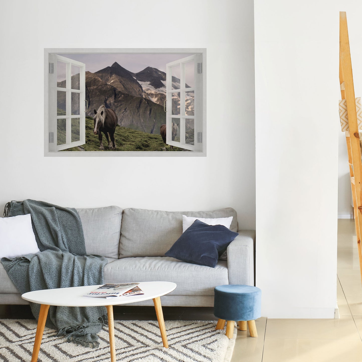 ISPIRAZIONE CORNICE NATURALE Poster orizzontale staccabile e attaccabile