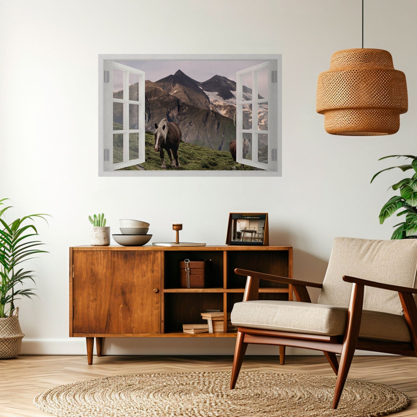 ISPIRAZIONE CORNICE NATURALE Poster orizzontale staccabile e attaccabile