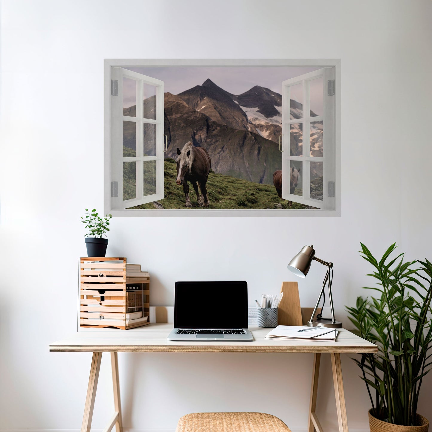 ISPIRAZIONE CORNICE NATURALE Poster orizzontale staccabile e attaccabile