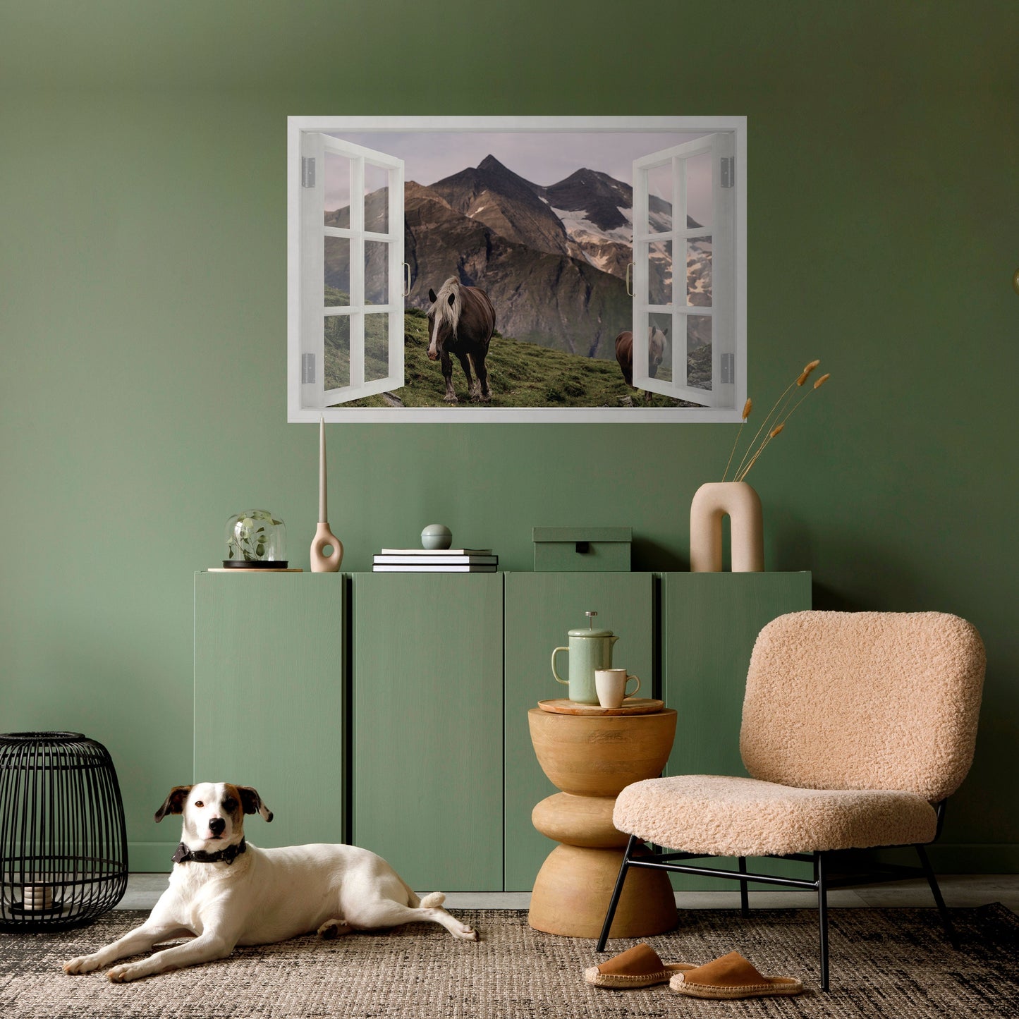 ISPIRAZIONE CORNICE NATURALE Poster orizzontale staccabile e attaccabile