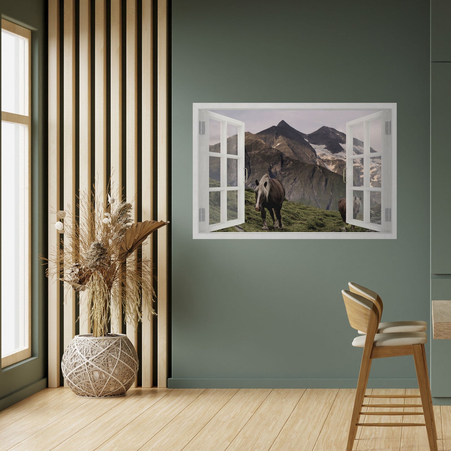 ISPIRAZIONE CORNICE NATURALE Poster orizzontale staccabile e attaccabile