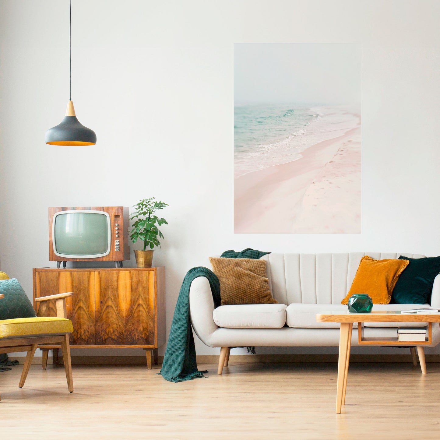 Poster verticale staccabile e attaccabile MISTY SHORELINE BLISS