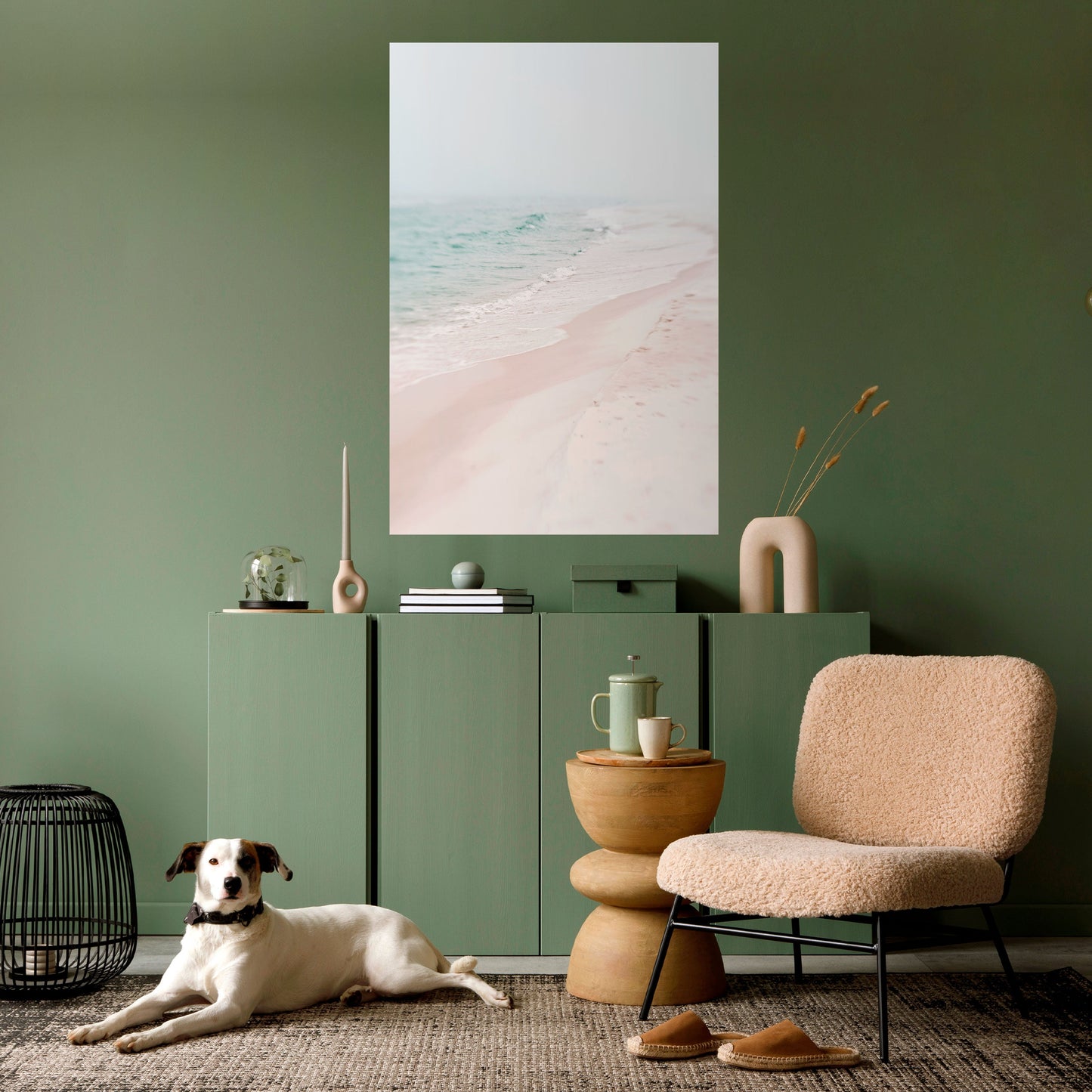 Poster verticale staccabile e attaccabile MISTY SHORELINE BLISS