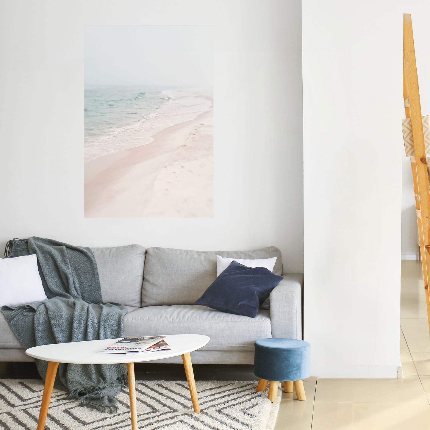 Poster verticale staccabile e attaccabile MISTY SHORELINE BLISS