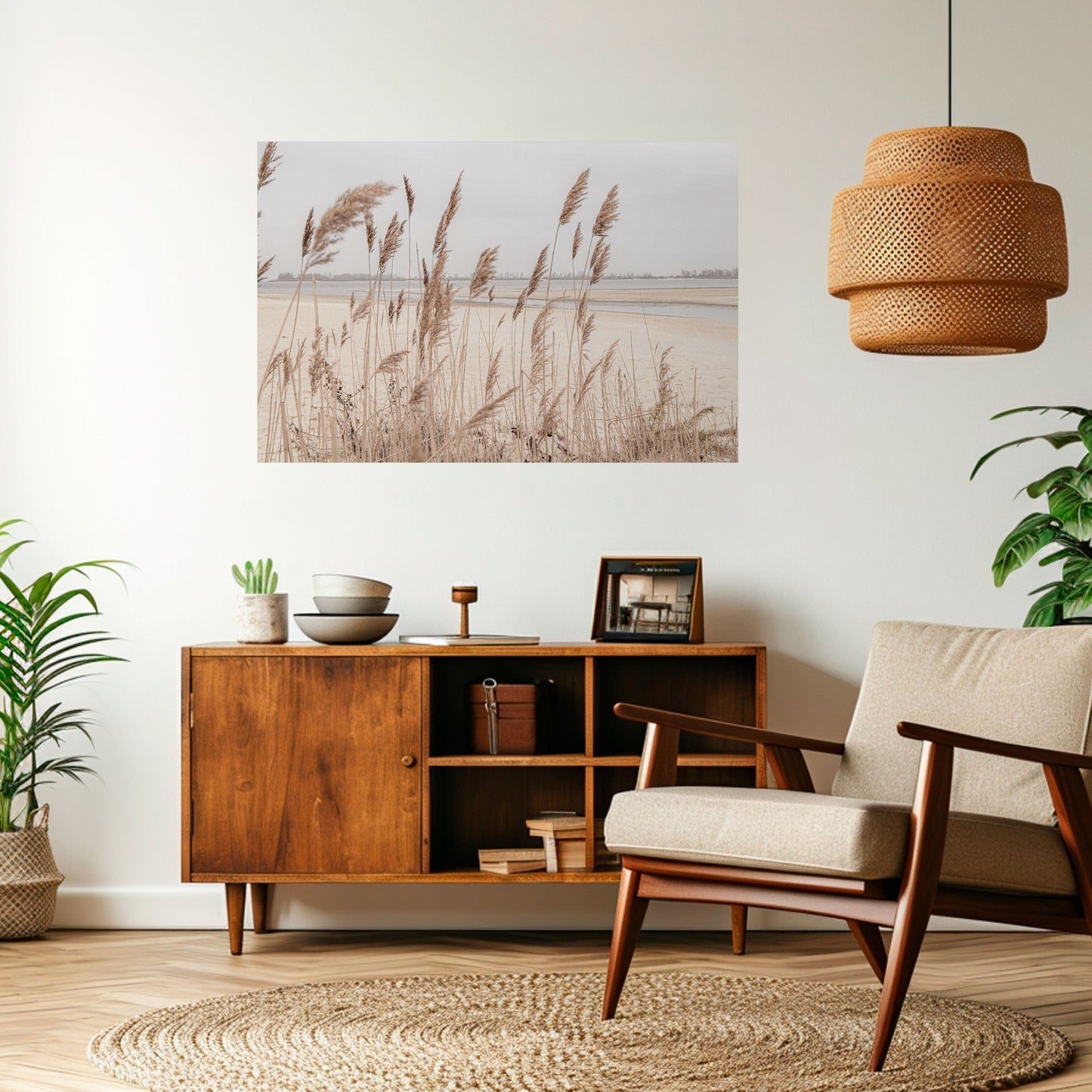 Poster orizzontale staccabile e attaccabile BREEZY STRAW HARMONY