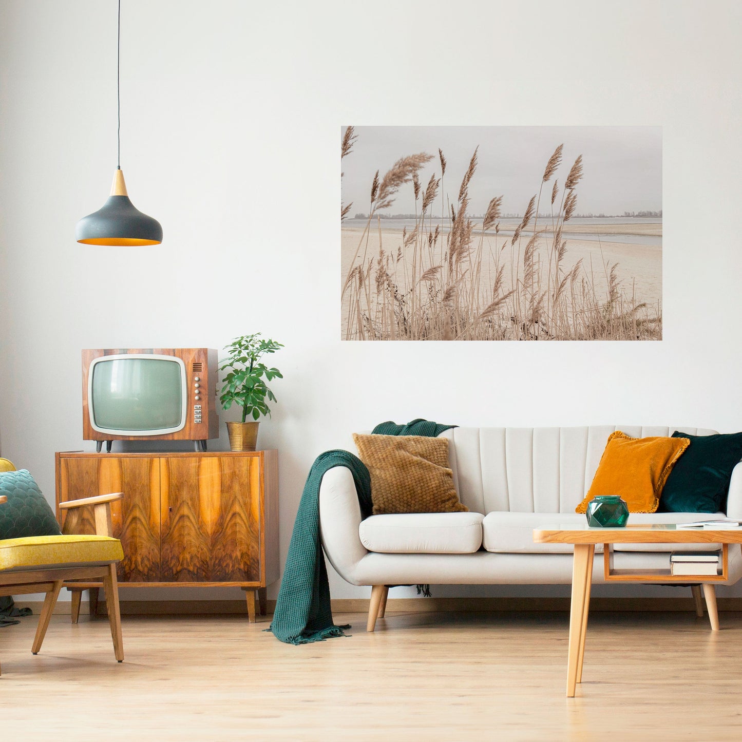 Poster orizzontale staccabile e attaccabile BREEZY STRAW HARMONY