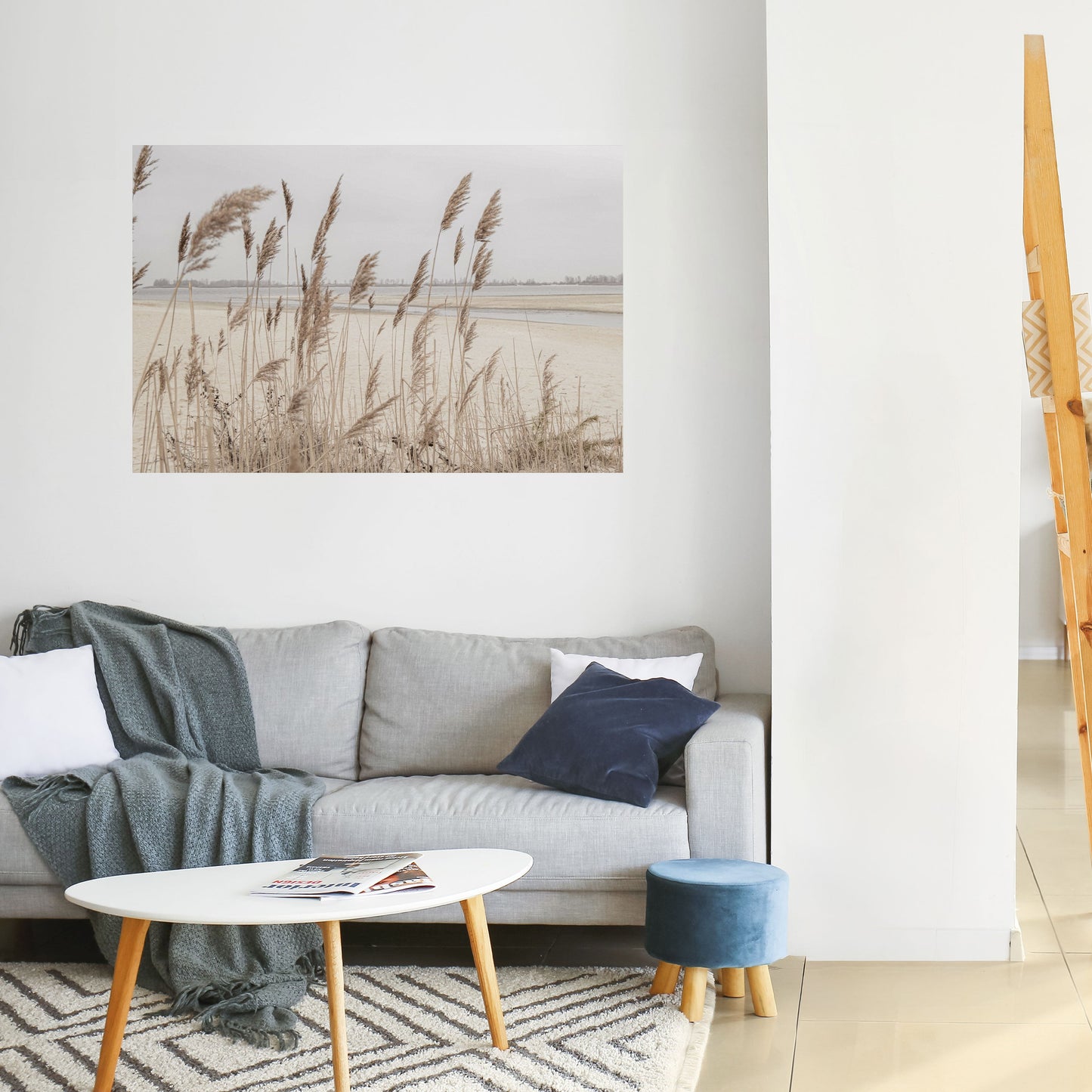 Poster orizzontale staccabile e attaccabile BREEZY STRAW HARMONY