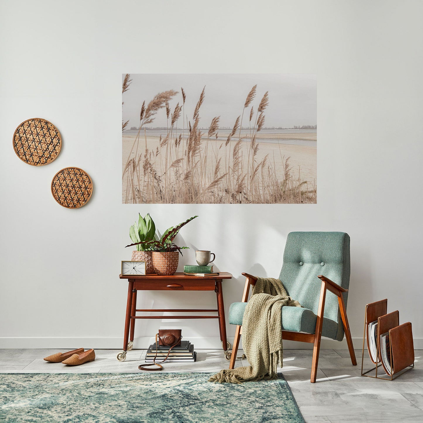 Poster orizzontale staccabile e attaccabile BREEZY STRAW HARMONY
