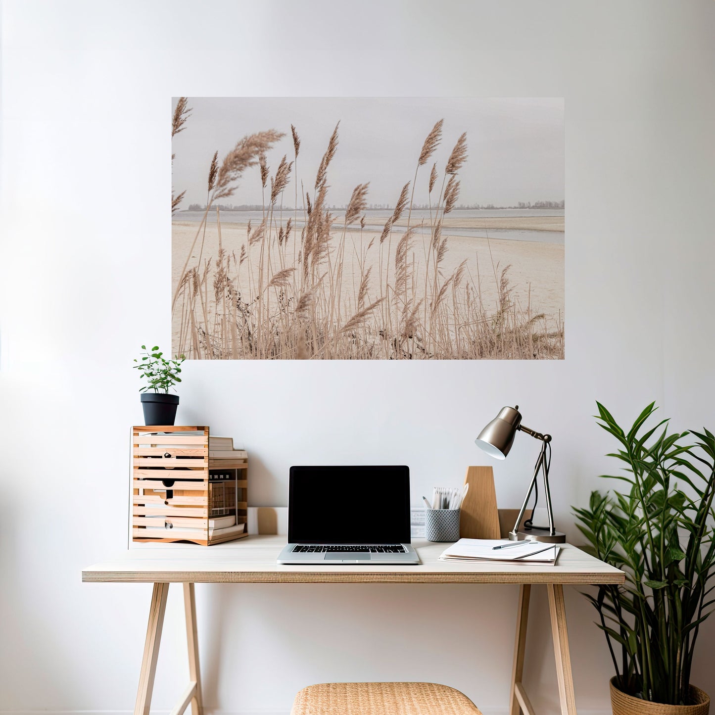 Poster orizzontale staccabile e attaccabile BREEZY STRAW HARMONY