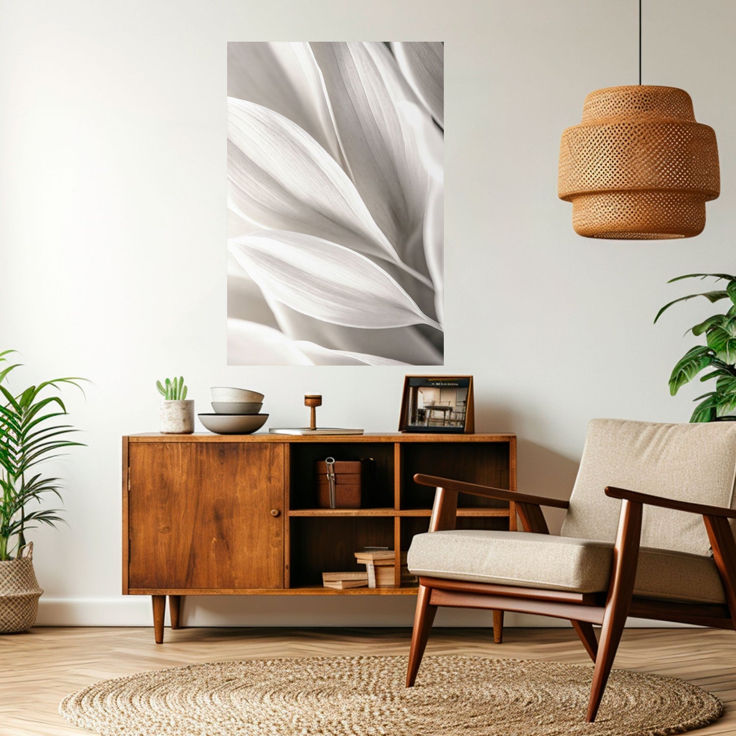 Poster verticale staccabile e attaccabile "WHISPERS OF WHITE"