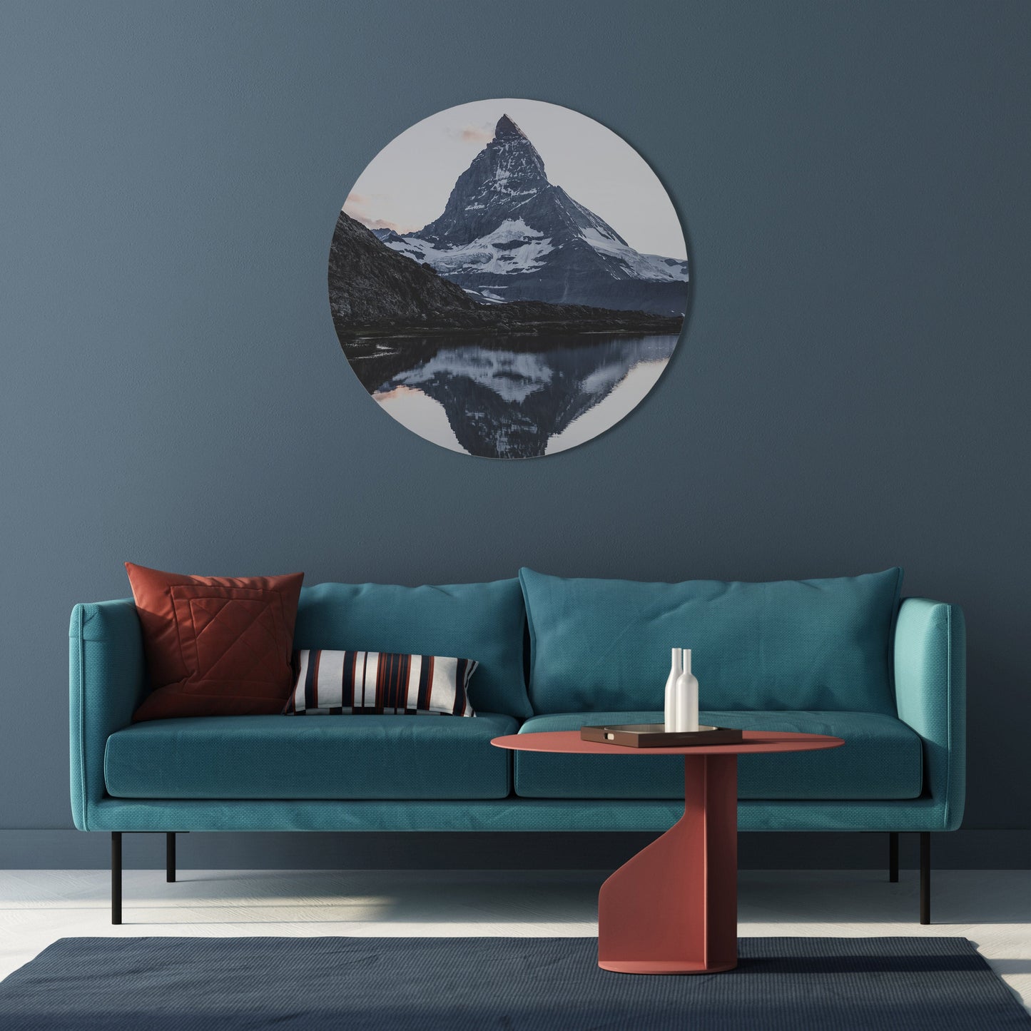 MEMORY OF MATTERHORN Round Wall Art