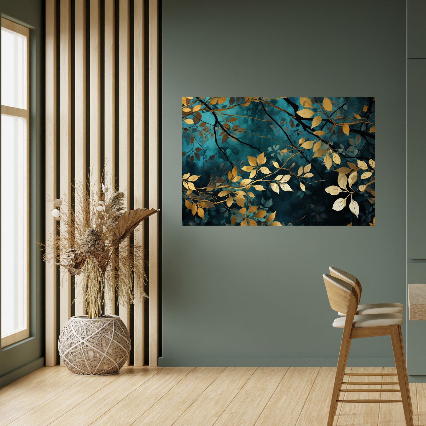Poster orizzontale staccabile e attaccabile LUSH TURQUOISE