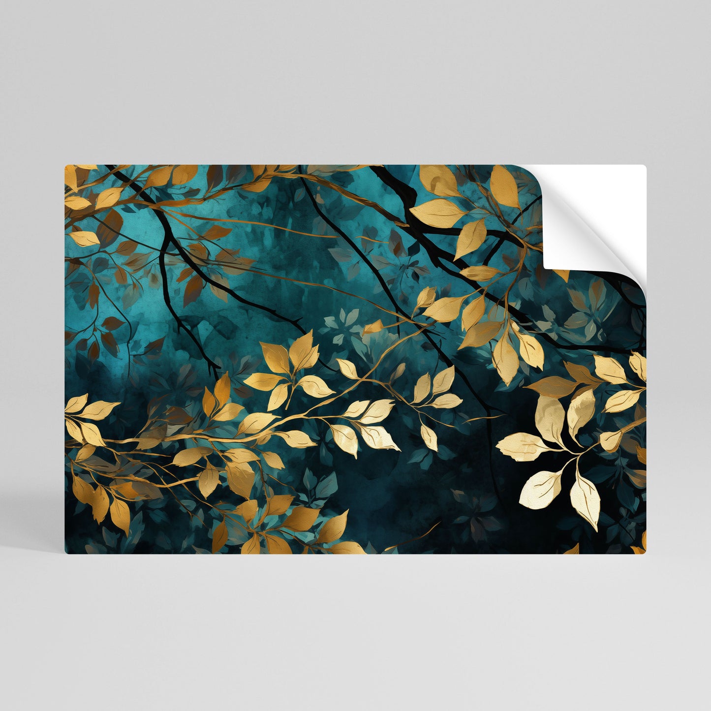 Poster orizzontale staccabile e attaccabile LUSH TURQUOISE