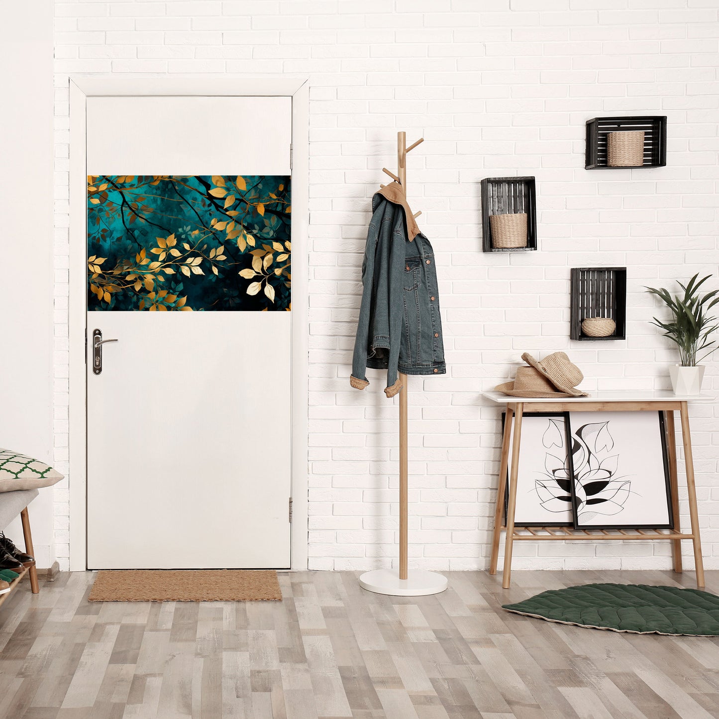 Poster orizzontale staccabile e attaccabile LUSH TURQUOISE