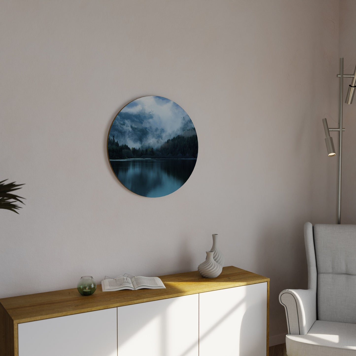 MYSTICAL MIST REFLECTIONS Round Wall Art