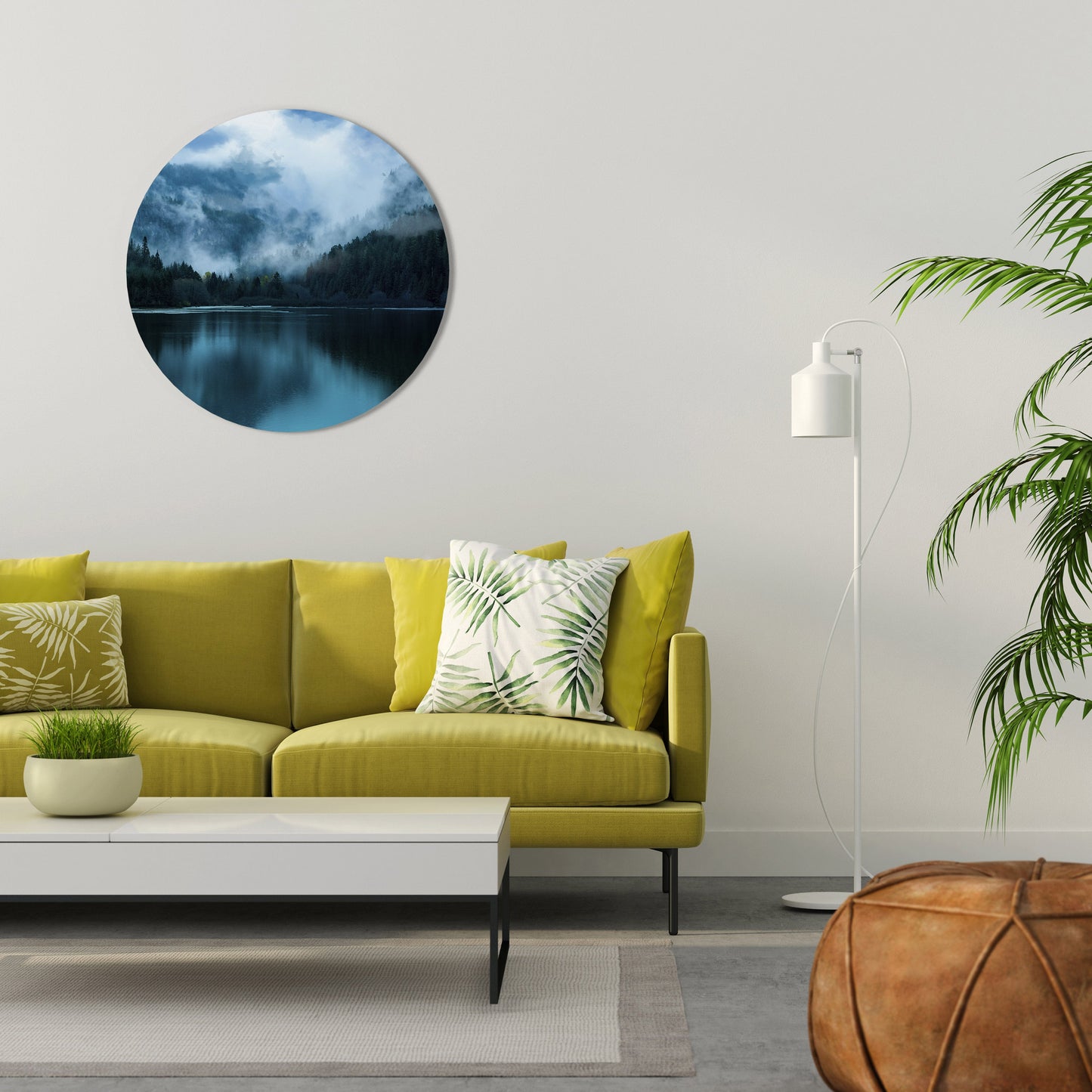 MYSTICAL MIST REFLECTIONS Round Wall Art