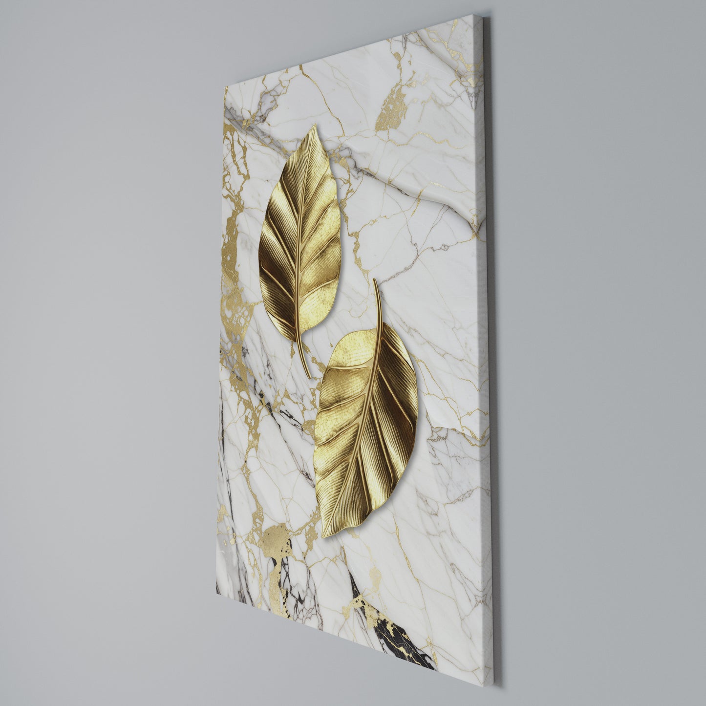 MARBLE MEETS NATURE Stampa su Tela Verticale