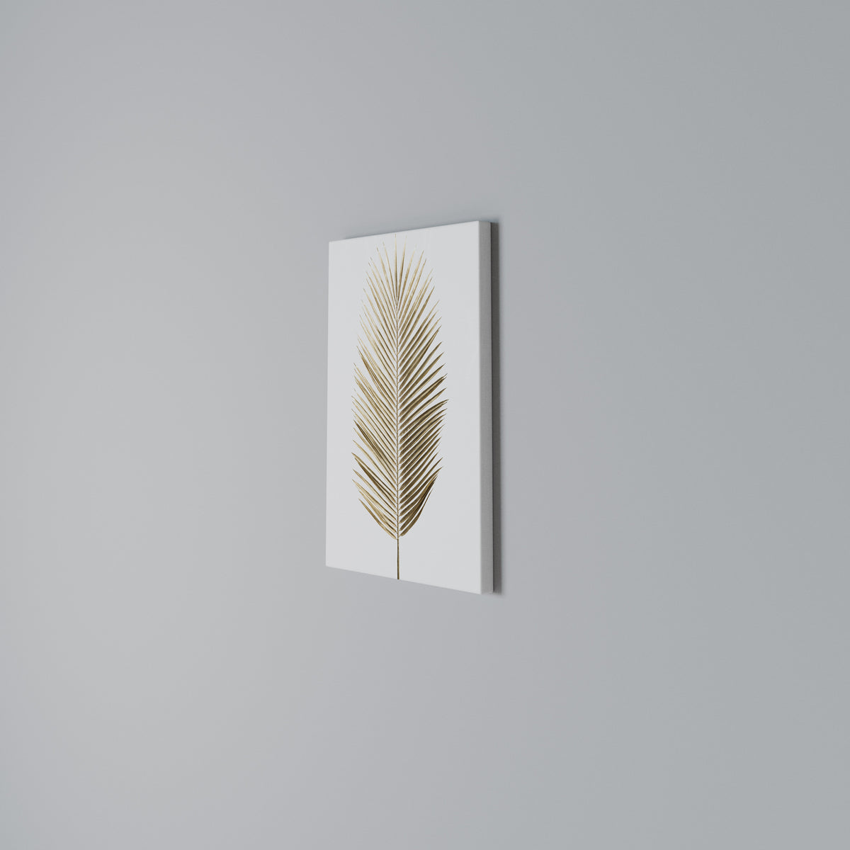 GOLDEN PALM ELEGANCE Stampa su tela verticale
