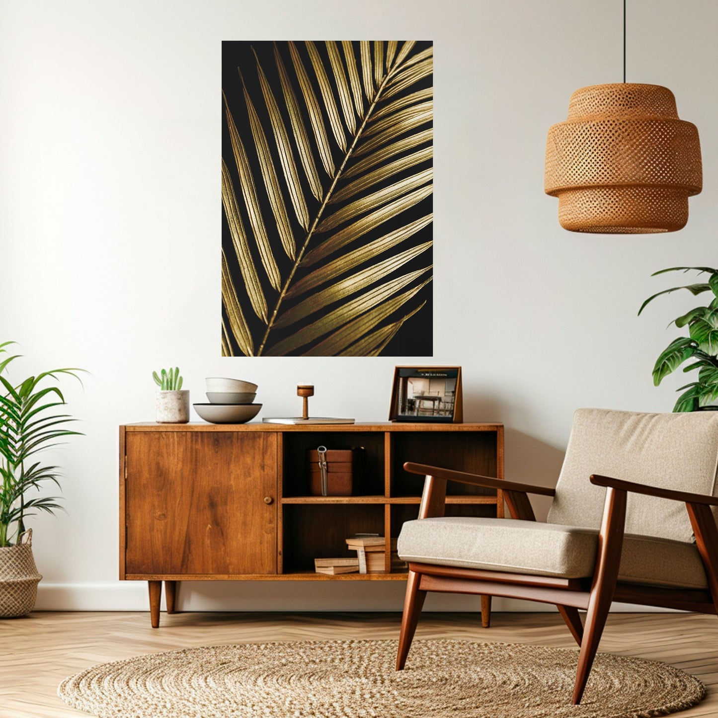 Poster verticale staccabile e attaccabile TWILIGHT PALM LIGHT