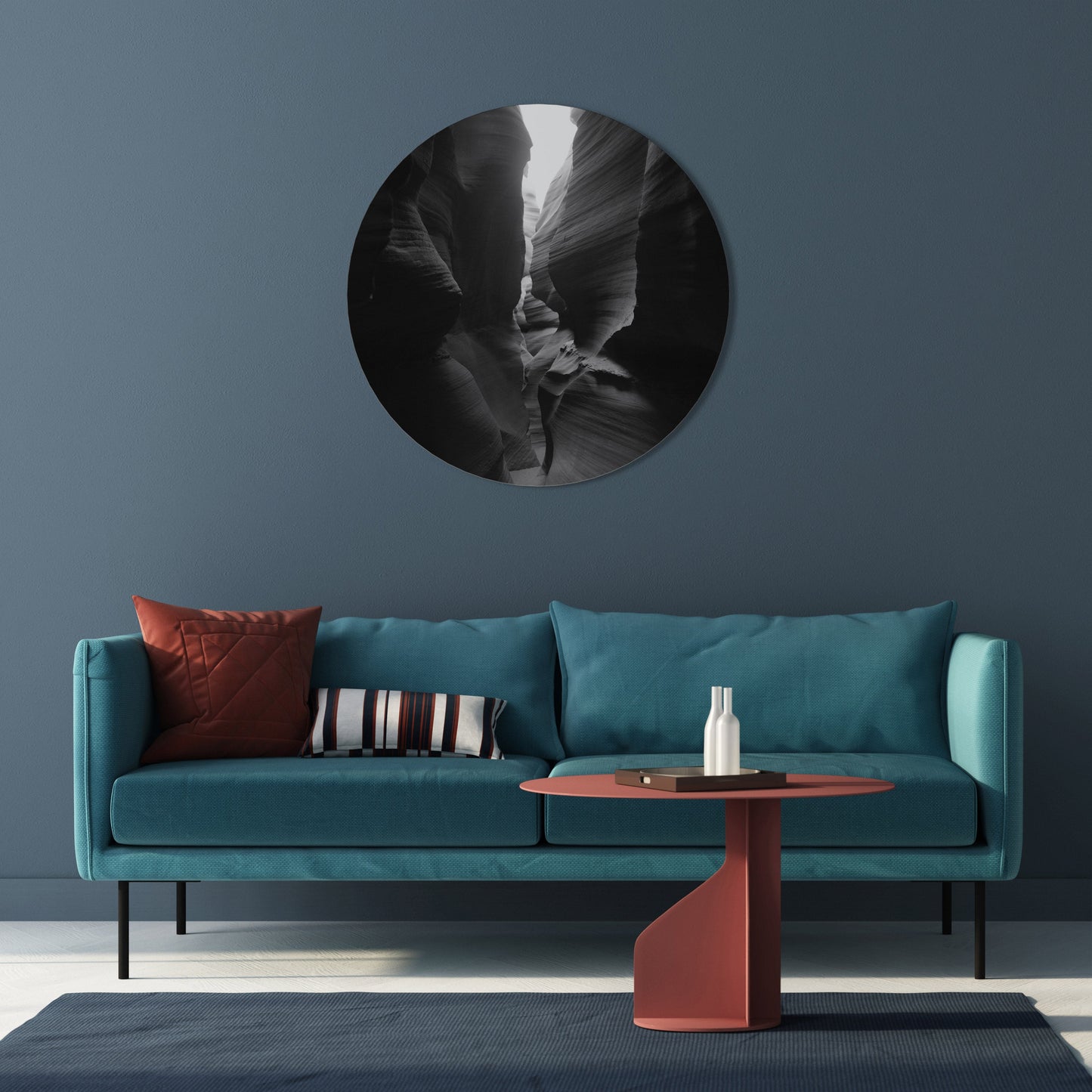 TIME'S WHISPERING CANYON Round Wall Art