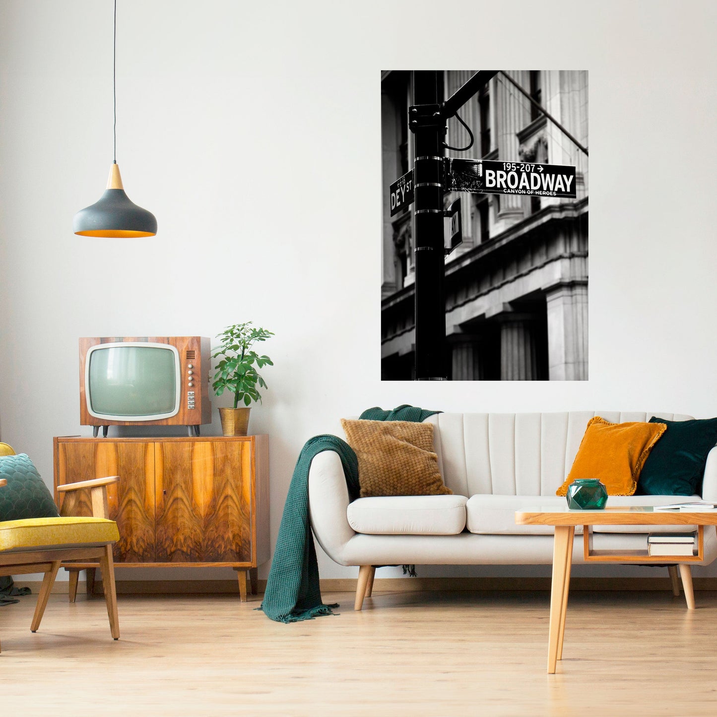 INSEGNA DI BROADWAY Poster verticale staccabile e attaccabile