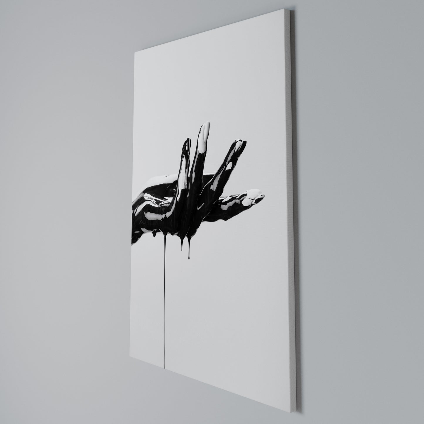 BLACK VISCOSITY Stampa su Tela Verticale