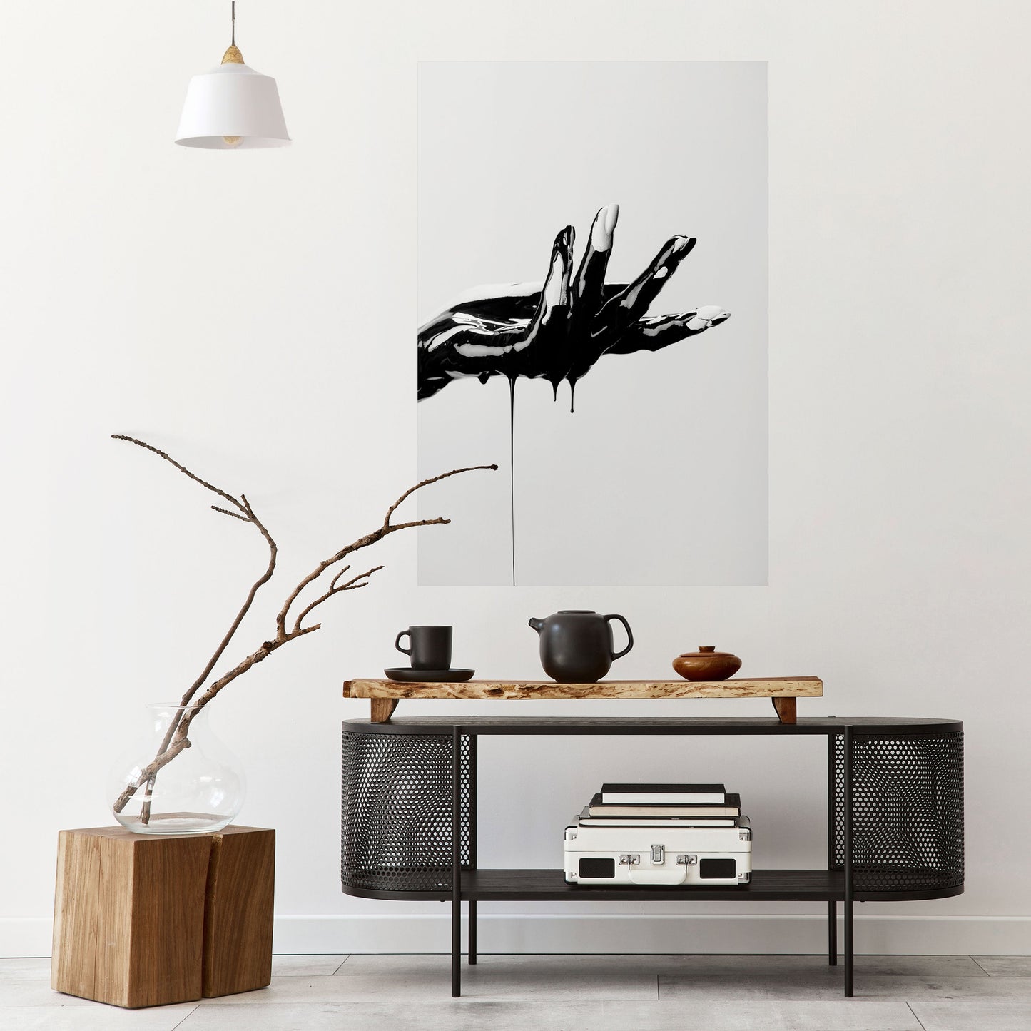 Poster verticale staccabile e attaccabile VISCOSITÀ NERA