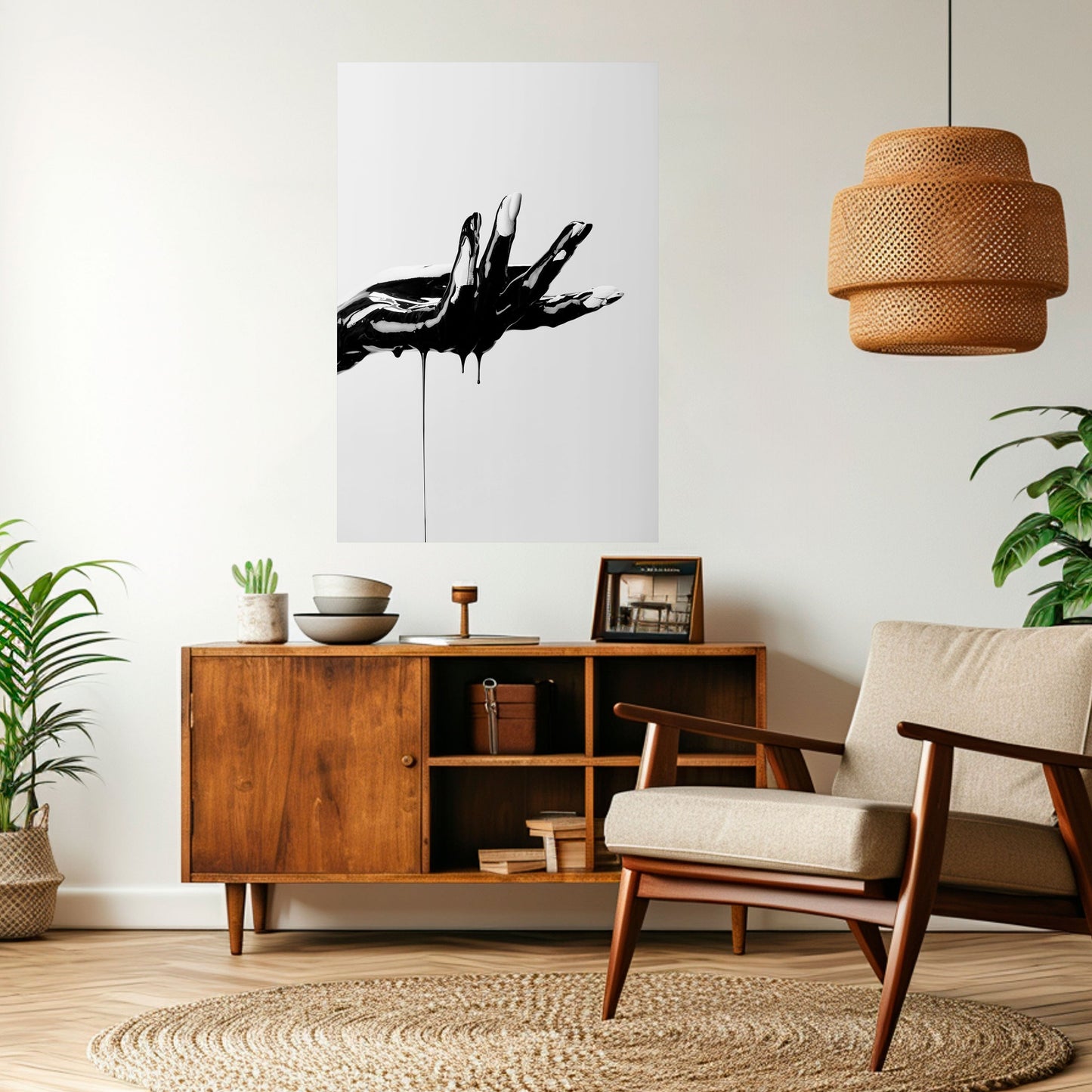 Poster verticale staccabile e attaccabile VISCOSITÀ NERA
