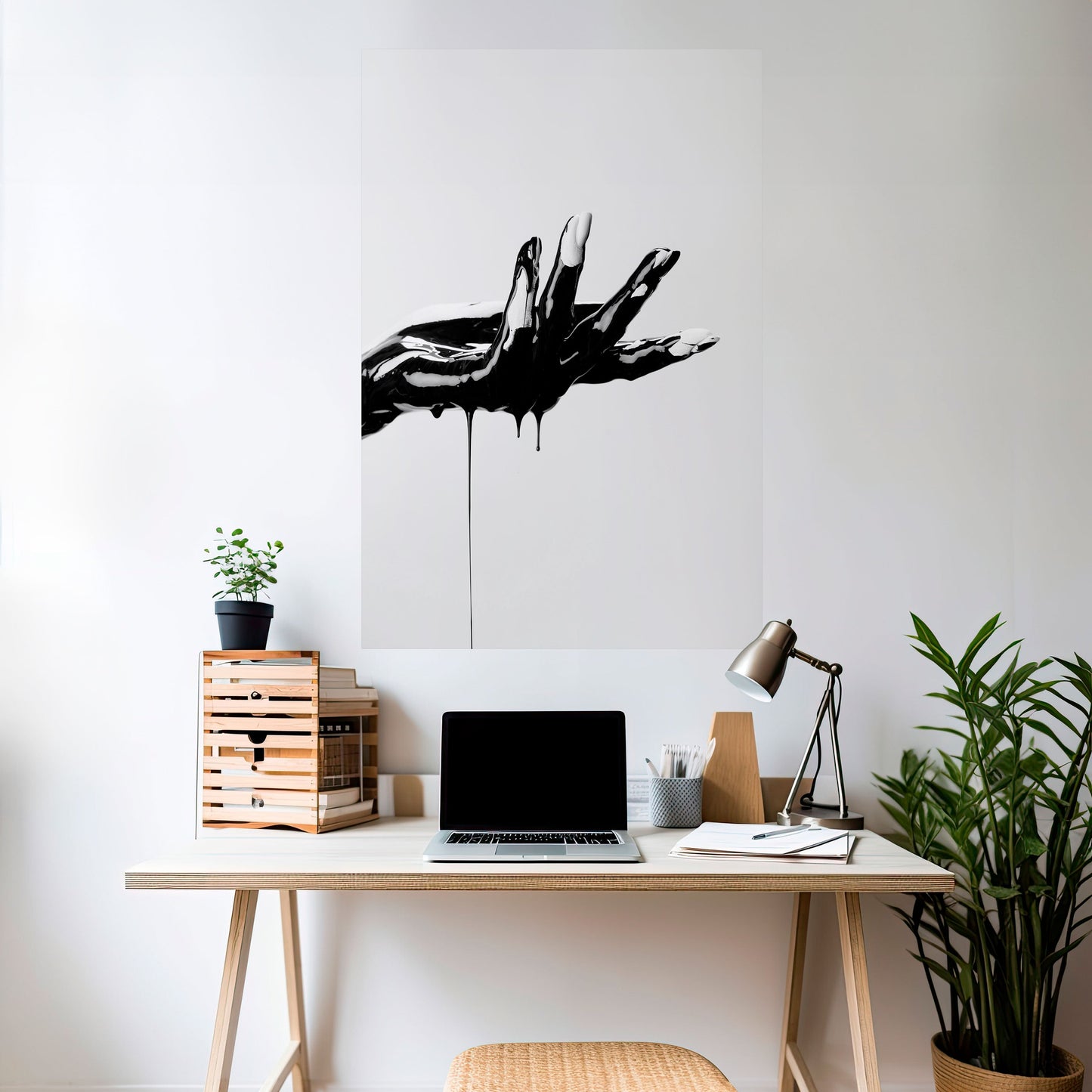 Poster verticale staccabile e attaccabile VISCOSITÀ NERA
