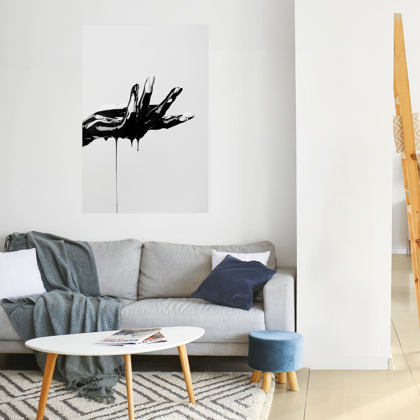 Poster verticale staccabile e attaccabile VISCOSITÀ NERA