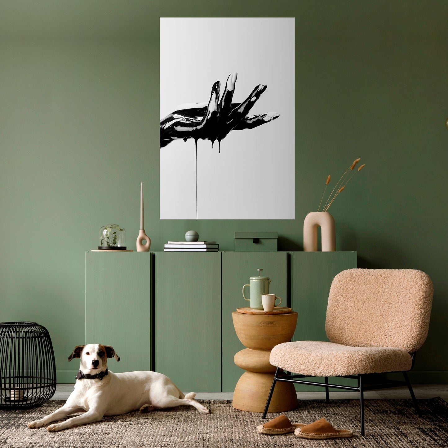 Poster verticale staccabile e attaccabile VISCOSITÀ NERA