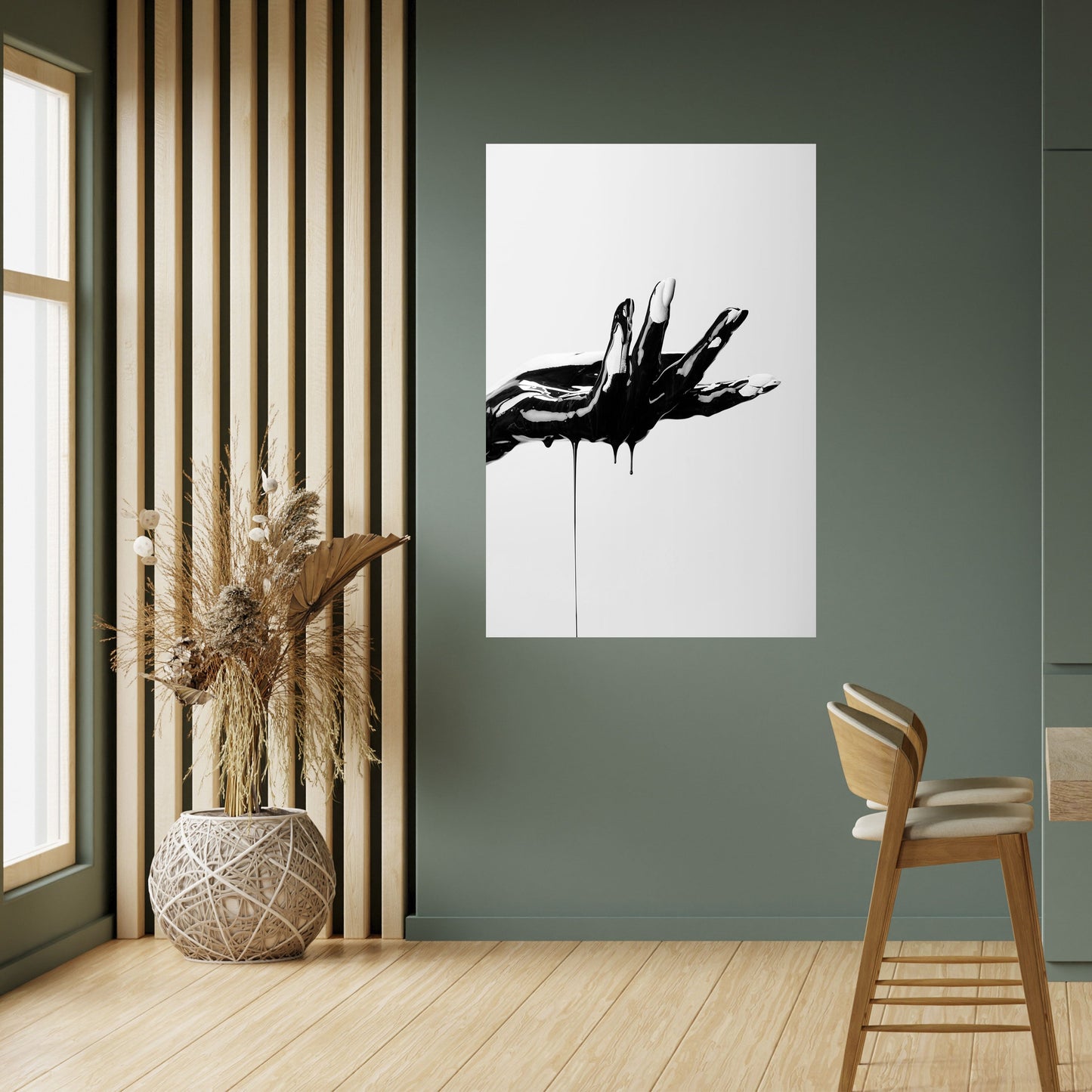 Poster verticale staccabile e attaccabile VISCOSITÀ NERA