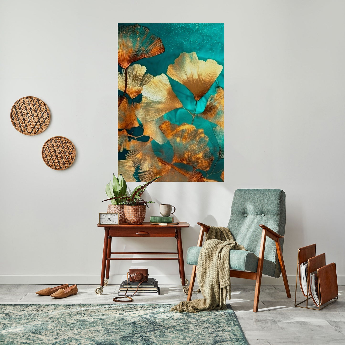 Poster verticale staccabile e attaccabile con FOGLIAME LUMINOSO