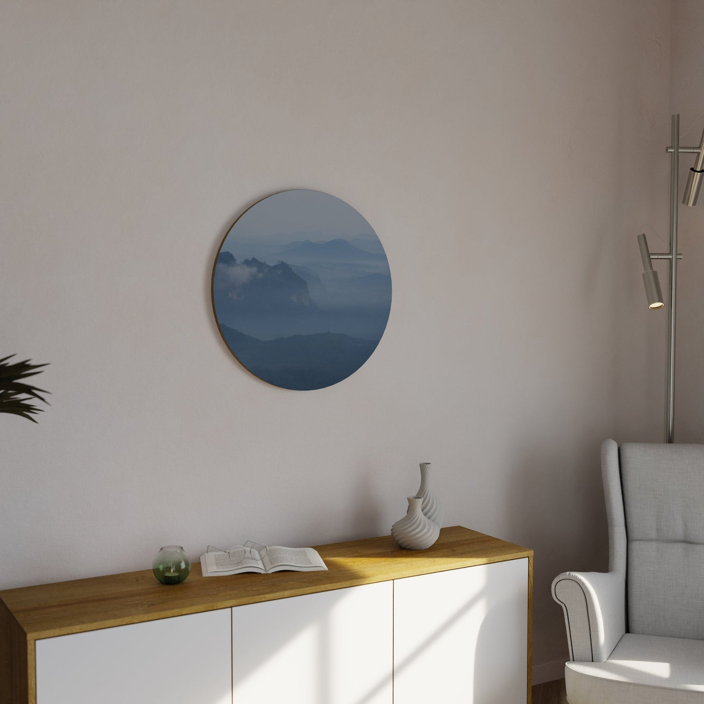 MISTY MOUNTAIN WHISPER Round Wall Art