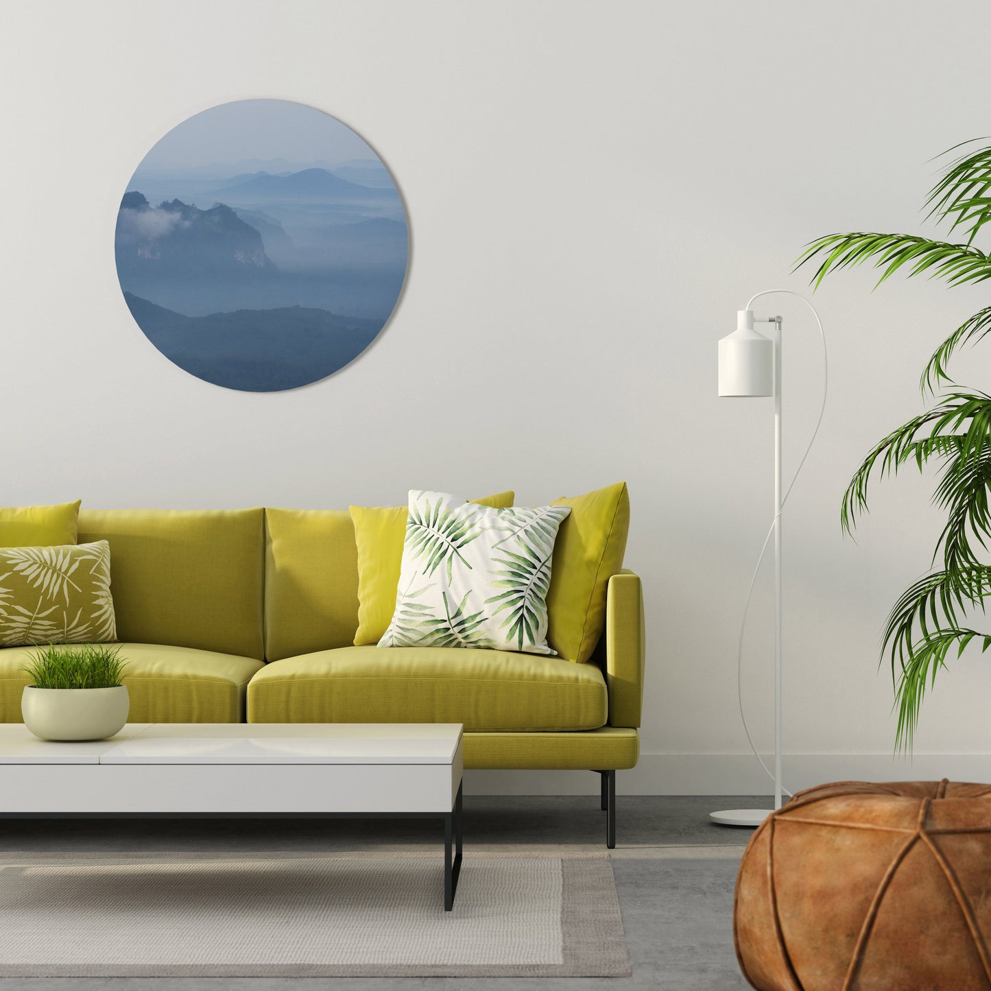 MISTY MOUNTAIN WHISPER Round Wall Art