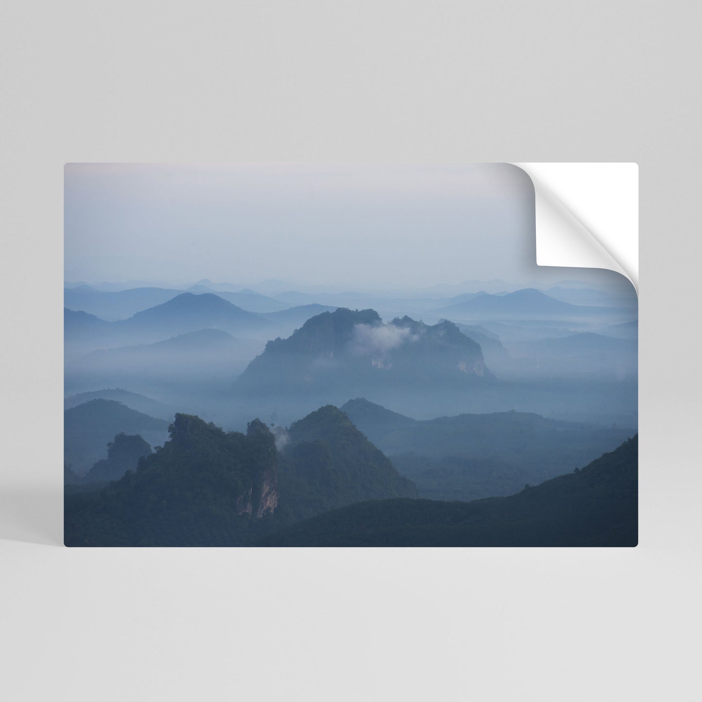Poster orizzontale staccabile e attaccabile MISTY MOUNTAIN WHISPER