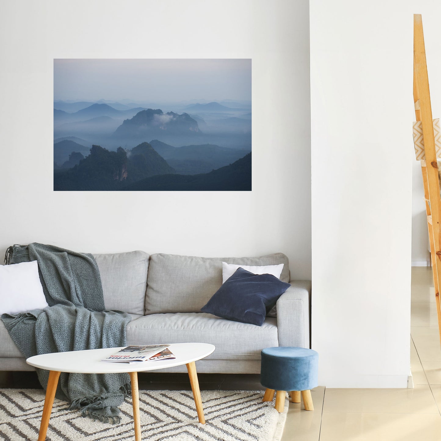 Poster orizzontale staccabile e attaccabile MISTY MOUNTAIN WHISPER