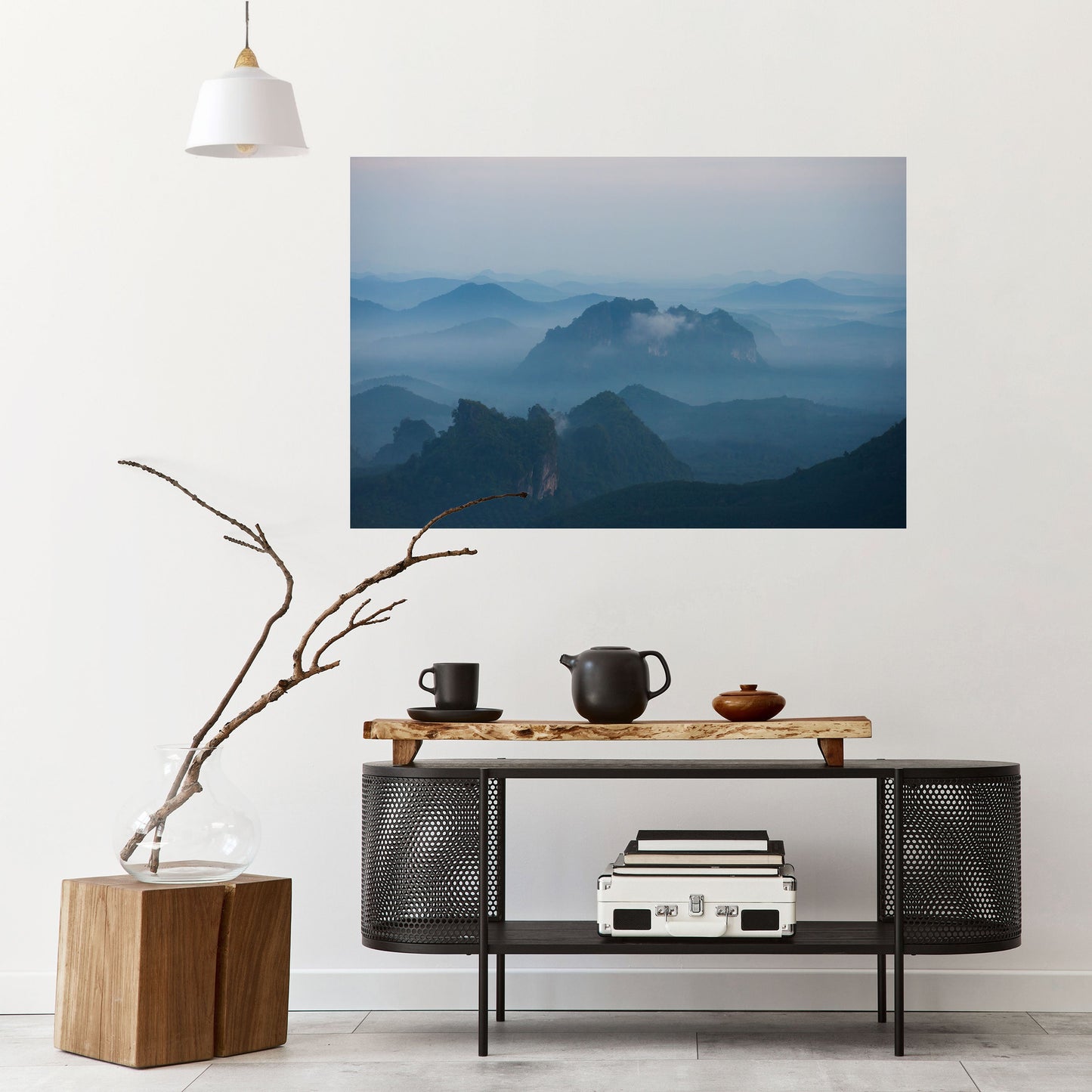 Poster orizzontale staccabile e attaccabile MISTY MOUNTAIN WHISPER