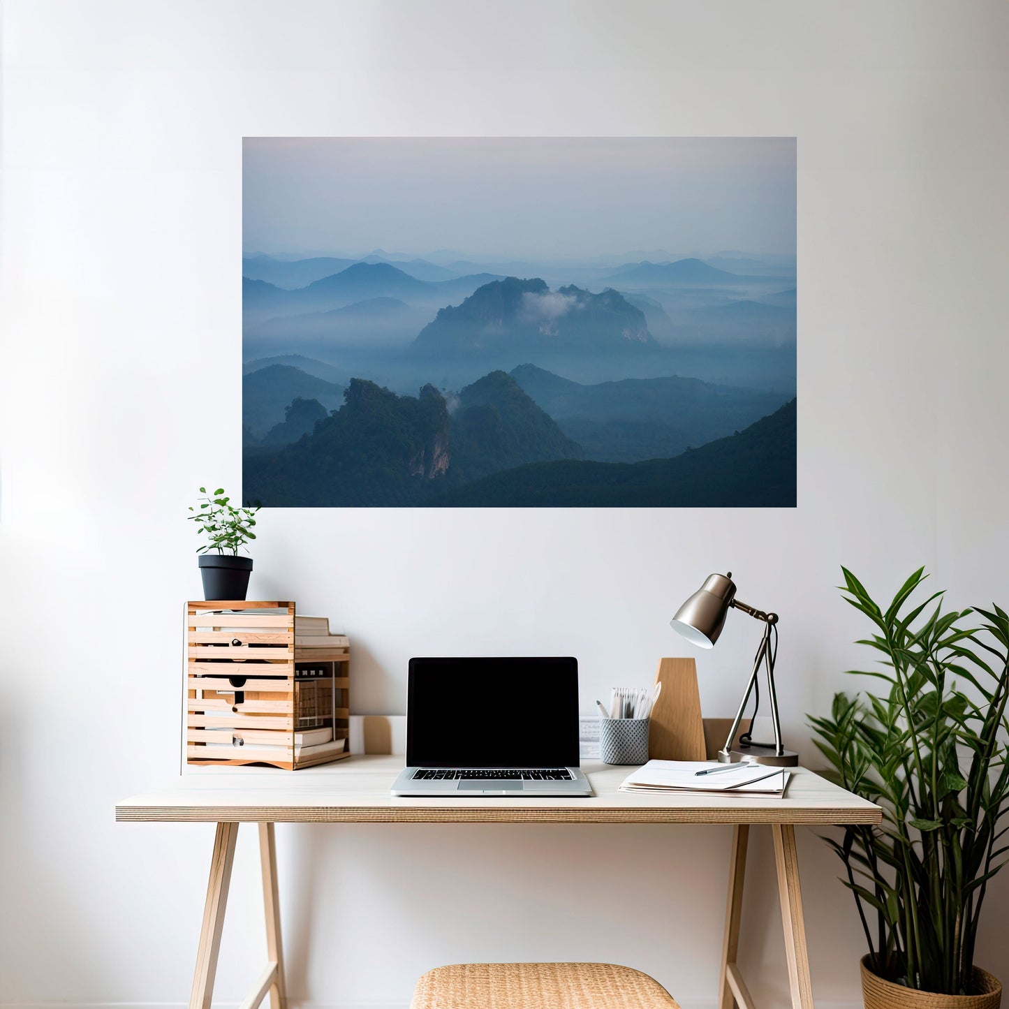 Poster orizzontale staccabile e attaccabile MISTY MOUNTAIN WHISPER
