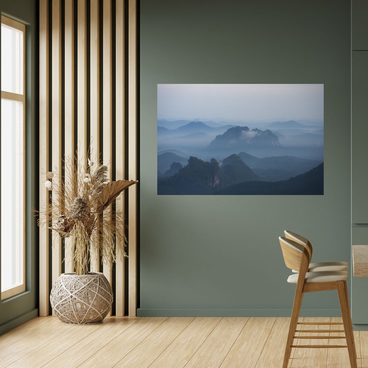 Poster orizzontale staccabile e attaccabile MISTY MOUNTAIN WHISPER