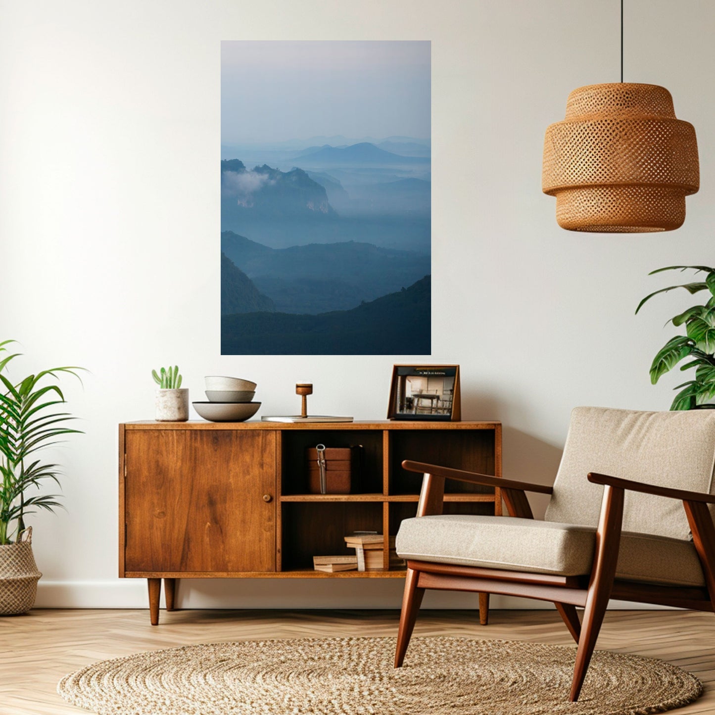 Poster verticale staccabile e attaccabile MISTY MOUNTAIN WHISPER